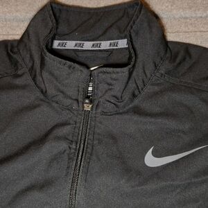 Nike Dri-Fit Track Jacket Mens Large Black Full Zip Athletic Warmup